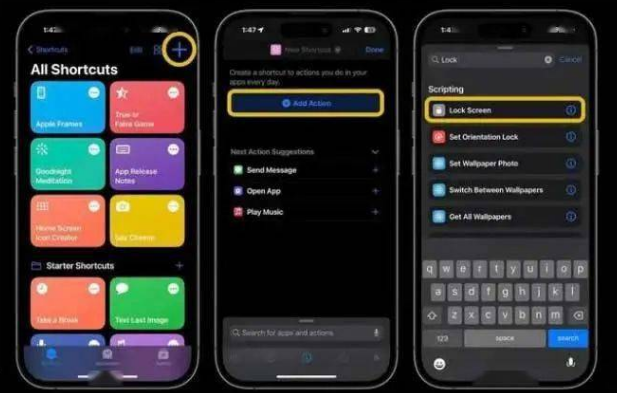 新郑苹果14锁屏维修店分享iPhone14升级iOS16.4后如何创建锁屏快捷方式 